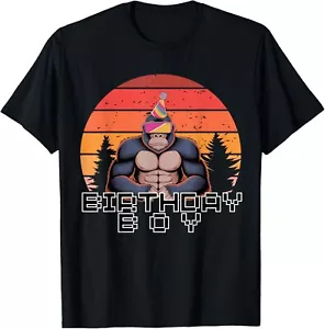 Gorilla Birthday Decorations Monkey Tag VR Gamer Funny T-Shirt - Picture 1 of 4