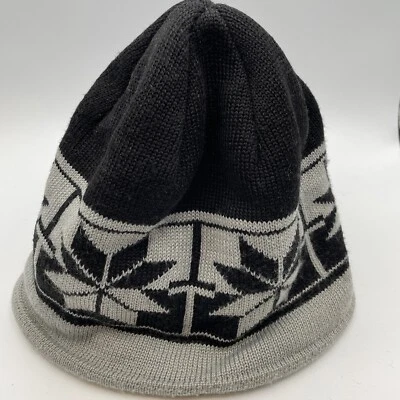 Gorra Columbia Invierno Tejida Negra/Gris Copo de Nieve 30% Lana Juvenil 0/S Regreso a la Escuela Foto 1 de 4