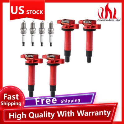 UF316 Ignition Coil & Spark Plug 4Pack For Toyota Scion XA XB 1.5L 90919-02240 - Image 1 of 4