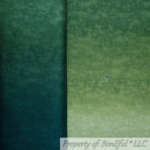 BonEful Fabric Cotton Quilt VTG BTHY Green Variety Tone Tonal Shade Stripe Line - Picture 1 of 11