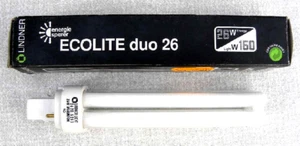 Energiesparlampe Quadto Ecolite Duo PLC G24d-3 2Pin 26W =150Watt Warmton NEU OVP - Bild 1 von 20