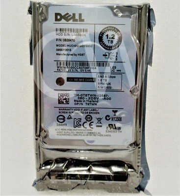 HUC101212CSS600 T6TWN Dell 1.2TB 10000RPM 6Gbps 2.5" SAS Server Hard Drive - Image 1 of 4
