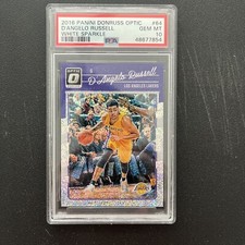 2016-17 Donruss Optic White Sparkle #64 D'Angelo Russell PSA 10 Gem Mint Pop 2