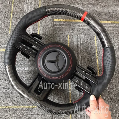 Volante deportivo 2021 Mercedes-Benz AMG fibra de carbono G63 G550 GLE C actualización Foto 1 de 4