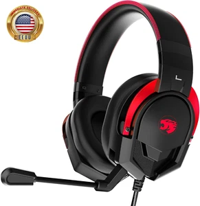 A88 Gaming Headset with Microphone, Stereo Wired Noise Cancelling Over-Ear Headp - Picture 1 of 8