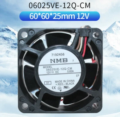 NMB 06025VE-12Q-CM 12V 0.65A 6cm 6025 4-wire chassis power fan - Image 1 of 4