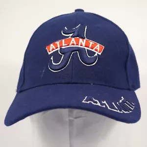 Infinity Trading Atlanta Braves Embroidered Navy Blue Strapback ball cap hat OS - Picture 1 of 18