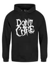 Capuz não me importo Fumaça texto Preto Masculino