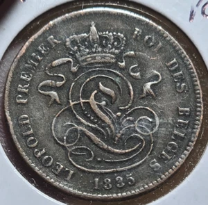 1835 Belgian 2 Centimes; Léopold Belgique; Lion 190+ Year-Old *VF* European Gem! - Picture 1 of 3