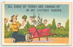 AK Humor allerlei Dinge kommen in meinem Siegesgarten - Bild 1 von 3