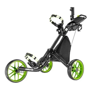 CaddyTek CaddyLite EZ-Fold Pro 3 Wheel Golf Buggy / Push Cart - Lime - Picture 1 of 9