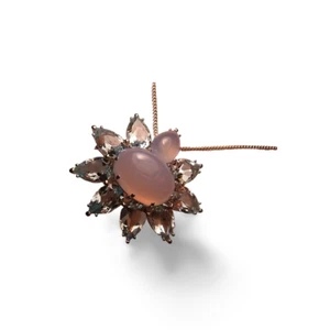 Magnífico Broche Prendedor Colgante Aguamarina Calcedonia Azul Oro Blanco 14K - Imagen 1 de 1