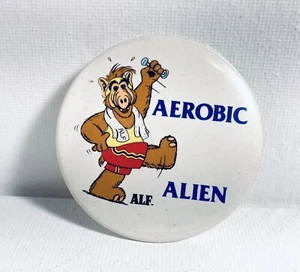 Alf Aerobic Alien TV Show Promotional Pinback Pin Button 80s Alien 1987 - Picture 1 of 4