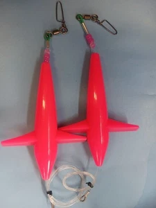 2 Pack 7" Rigged Trolling Bird Teaser FISHING LURE Saltwater. - Picture 1 of 5