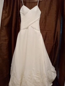 Saison Blanche White Wedding Dress Size 2 Gown - Picture 1 of 20