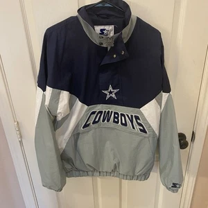 Chaqueta Dallas Cowboys Starter GIII Media Cremallera The Power Play Talla Pequeña Nueva Sin Etiquetas - Imagen 1 de 8
