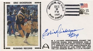 Eric Dickerson #29 1984 firmado "Rushing Record" caché L.A. Rams PSA/DNA - Imagen 1 de 4