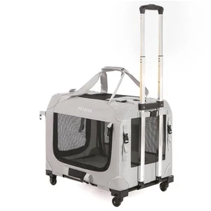 Extra Large Cat Carrier Soft Sided with Wheels Folding Small Medium Dog Pet C... - Picture 1 of 6