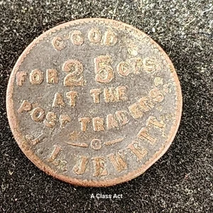 1868 Omaha Barracks, Nebraska TRADE TOKEN POST TRADERS / J.L. JEWETT. B2284 - Picture 1 of 5