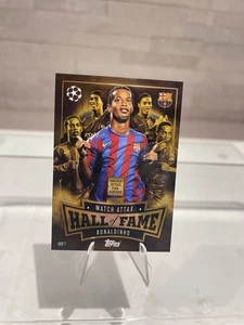 Match Attax 2025 2026 Chrome Hall of Fame Ronaldinho Barcelona Champions League - Picture 1 of 2