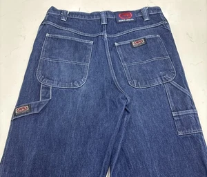 Pantalone uomo vintage Y2K ECKO UNLTD taglia 36 blu scuro a sacco (manca il bottone) - Foto 1 di 12