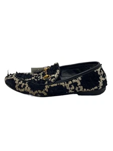 Gucci Gg Jacquard Horse Bit Loafers/Flat Pumps/37/Blk/431467 - Picture 1 of 6