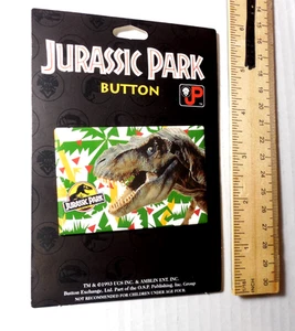 Parque Jurásico Vintage 1993 T Rex Universal Botón Spielberg Años 90 Pinback - Imagen 1 de 5