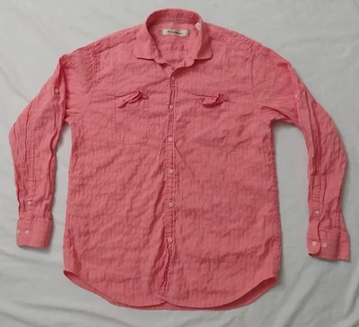 男式 TOMMY BAHAMA 长袖亚麻混纺衬衫,尺寸 L — 第 1/4 张图片