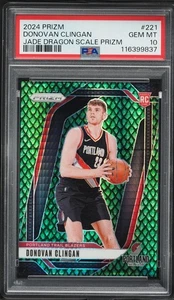 2024 Panini Prizm Jade Dragon Scale #221 Donovan Clingan RC Rookie /48 PSA 10 - Bild 1 von 2