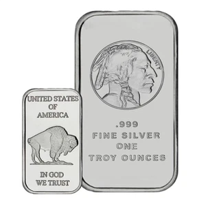 1 Troy Oz Buffalo .999 Fine Silver Bar Sealed Commemorative coin - Picture 1 of 4
