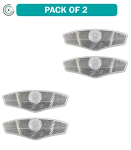 Pack of 2 Sunlite Wheel Reflector Set Short White - Picture 1 of 1