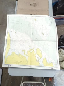 Vintage Alaska Lake Bay and Approaches 1969 Nautical Chart Map 36x35 - Picture 1 of 4