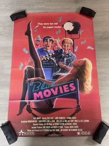 Póster de película original “Blue Movies” video lanzamiento VHS comedia promocional raro CV - Imagen 1 de 17