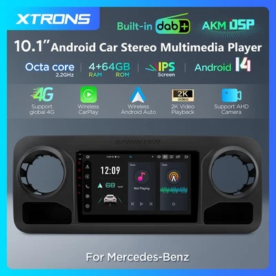 10,1" Autoradio für Mercedes Sprinter 2018-2022 Android 14 Octa Core 4G+64GB GPS - Bild 1 von 4