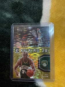 GOLD #/10 Ray Allen 2021 Donruss Optic Raining 3s #20 Supersonic - Picture 1 of 2