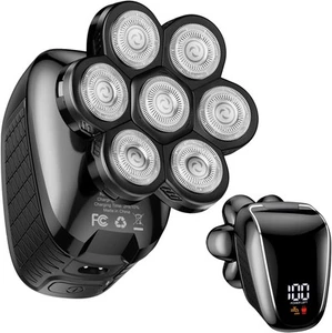 Afeitadora Head 7D, Afeitadoras Wyklaus para Hombres Calvos, Eléctrica Negra Brillante - Imagen 1 de 7