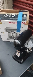 KitchenAid Artisan Mezclador de pie de 5 cuartos KSM150PSCV ÓNIX NEGRO REENGRASADO Y HERRAMIENTAS *VID - Imagen 1 de 8