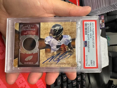 2011 Topps Five Star MICHAEL VICK AUTO PATCH 18/25 Philadelphia Eagles PSA 9 - Image 1 of 2