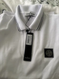 Stone Island Junior Long Sleeved Polo Shirt Age 14 - Picture 1 of 6