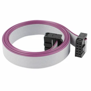 x2 10-pin 711mm .05" 2.54 pitch 17x6mm Connector Flat Ribbon Cable 12cm wide 3D - Picture 1 of 8