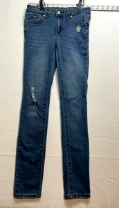Joe's jeans girls 14 youth 24 x 28 distressed tapered stretch blue - Picture 1 of 9
