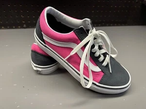 Women's Vans Off The Wall Sneakers US Size 6 Pink Gray White Classic Super Cute - Picture 1 of 5