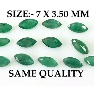 100 % natürlicher Smaragd Marquise Form Größe 7 x 3,5 mm Schliff facettiert lose Edelstein 5173 - Bild 1 von 5