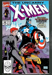 UNCANNY X-MEN #268 VF+/NM 8.5/9.0 JIM LEE 1990 ICONIC BLACK WIDOW & CAP COVER! - Bild 1 von 2