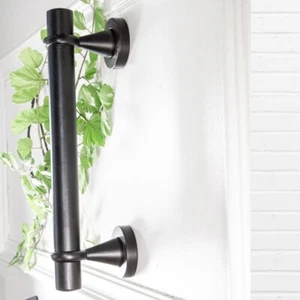 Torgriff, Stoßgriff, Rohrform | Eisen, schwarz | H 5,2 x B 27,0 cm - Bild 1 von 7