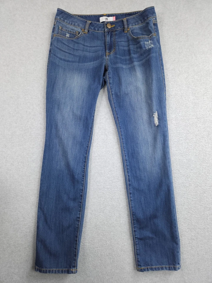 Cabi Jeans Women's Size 6 Slim Boyfriend Distressed Denim Blue Jeans - Image 1 of 4