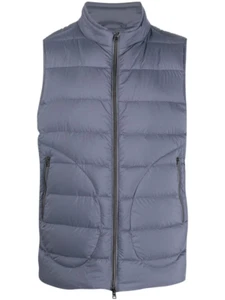 HERNO Legend Men's Down Vest PI012ULE19288 9040 Blue Gray IT50 US:M-L New w Tags - Picture 1 of 9