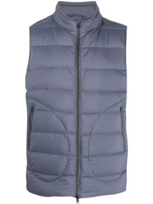 HERNO Legend Men's Down Vest PI012ULE19288 9040 Blue Gray IT50 US:M-L New w Tags - Image 1 of 4