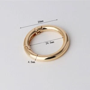 Lightweight Spring Ring Clasp Zinc Alloy Split Key Ring Bag Accessories - Picture 1 of 21