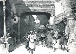 A Hindoo Marriage Print Photogravure Groupil D Appleton & Co New York EL Weeks - Picture 1 of 8